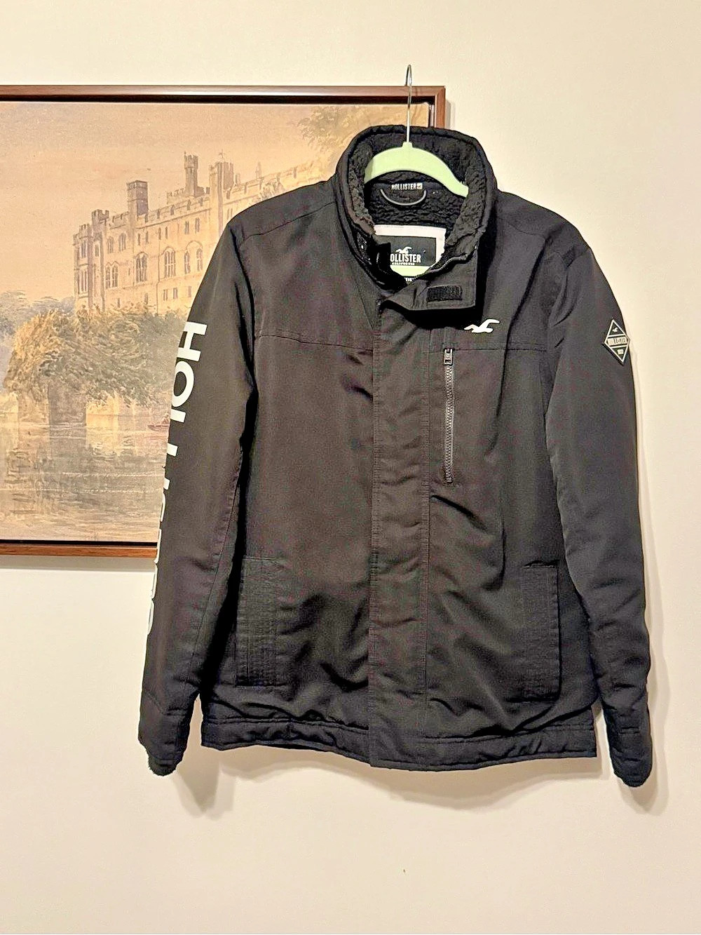 Hollister All-Weather Collection Sherpa Lined Jacket Black Small